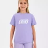 تیشرت اساسی بزرگ دخترانه بنفش مدل SK232139-505 برند Skechers - 929652527