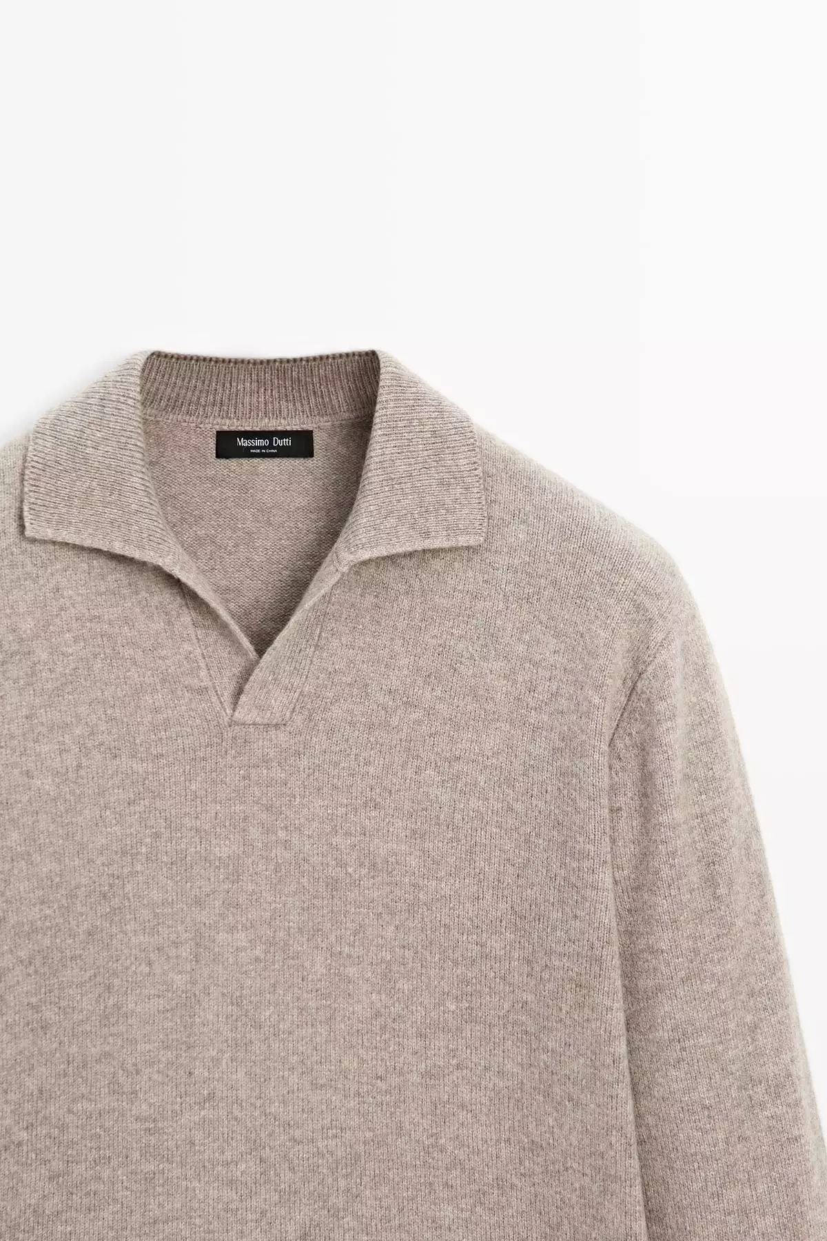 کاپشن یقه V با ترکیب پشم برند Massimo Dutti - 991333670