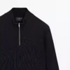 کلاه گردنی بافتنی دیپ یقه برند Massimo Dutti - 970707910