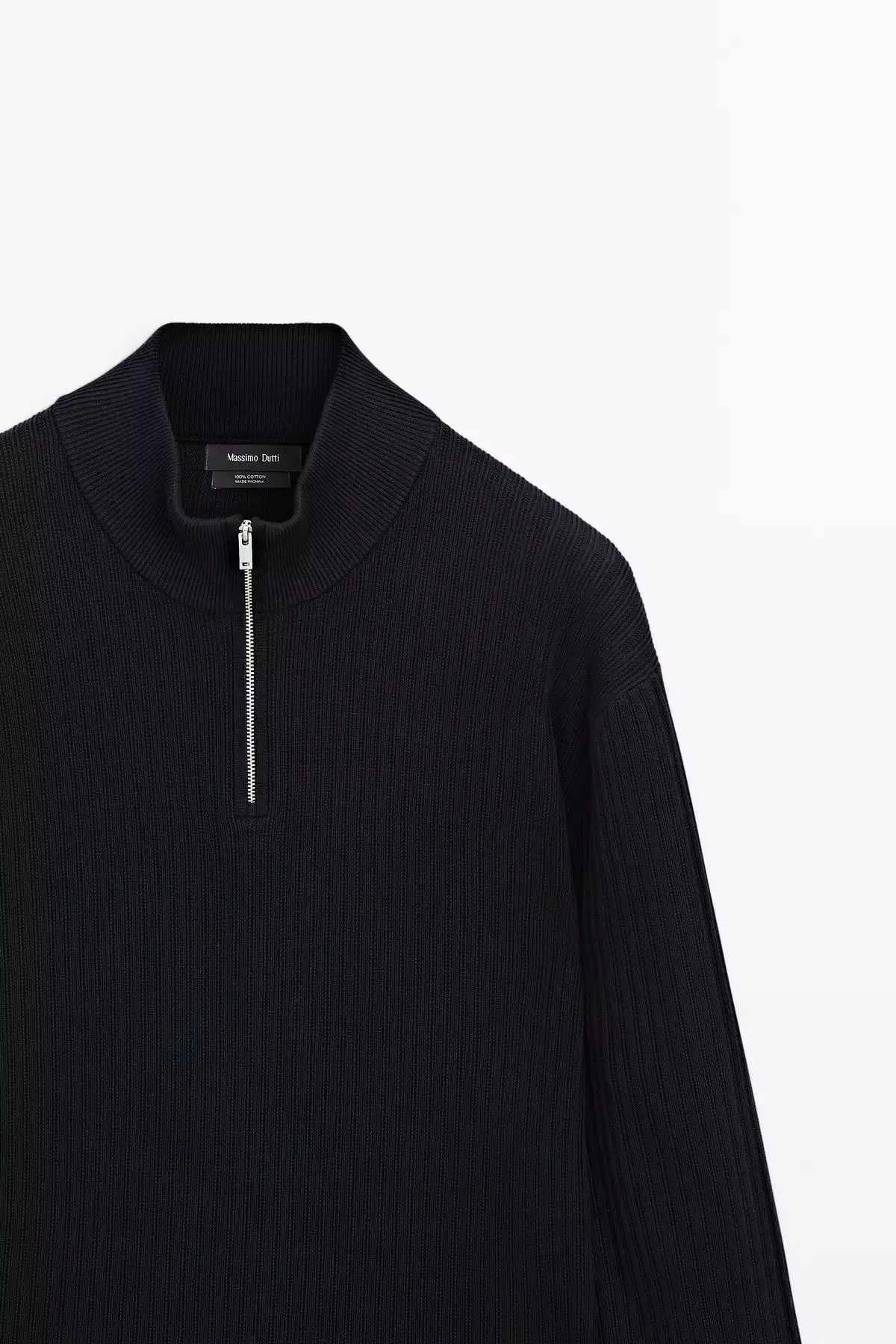 کلاه گردنی بافتنی دیپ یقه برند Massimo Dutti - 970707910