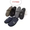 پکیج ۵ عددی M دمپایی زمستانی دمپایی خانگی ست جهیزیه دمپایی مهمان برند Moda Devrin - 702644870