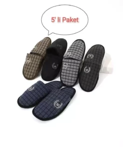 پکیج ۵ عددی M دمپایی زمستانی دمپایی خانگی ست جهیزیه دمپایی مهمان برند Moda Devrin - 702644870