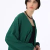 ست دو تکه شلوار کانونی با جزئیات دکمه نرم - سبز زمردی - رفکا برند Refka - 939864699