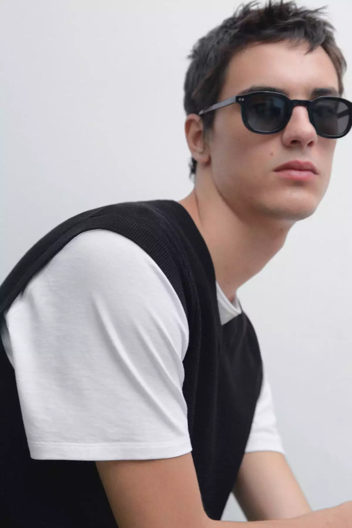 ژاکت با یقه V برند Massimo Dutti - 957244836