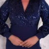 پوشاک زنانه بزرگ سایز شیک با زنانه دوخته شده از براق کننده برند PATİSPANYA - 864456337