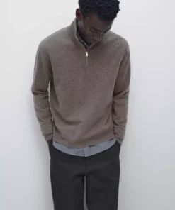 ژاکت گردن ایستاده با زیپ برند Massimo Dutti - 991330038