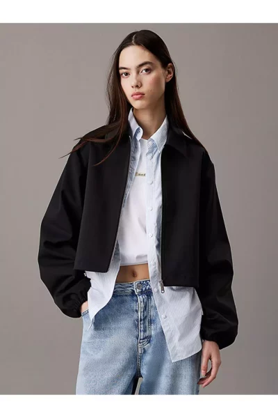 جاکت زنانه با زیپ و ضد باد برند Calvin Klein - 994462551