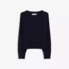 کاپشن با یقه V و طرح بافت کوتاه برند Bershka - 985348548