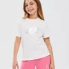تیشرت آستین کوتاه ضروری G برای دختر بچه بزرگ - تیشرت سفید SK232139-102 برند Skechers - 814122820
