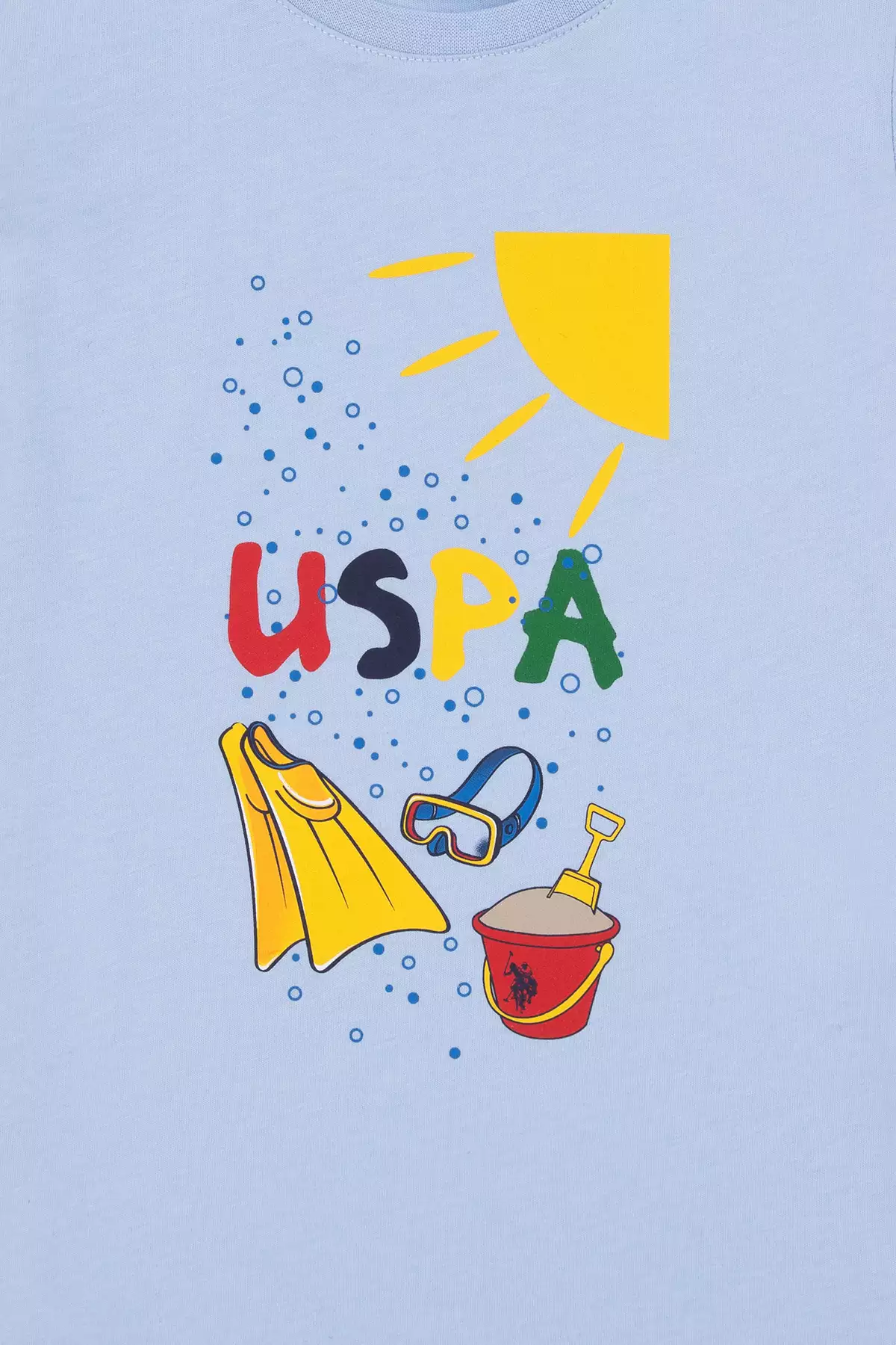 تیشرت یقهدوچرخهای آبی کمرنگ مخصوص پسران 50307138-VR003 برند U.S. Polo Assn. - 947392822