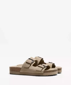سندل تخت با بند دورنگ برند Bershka - 896761892
