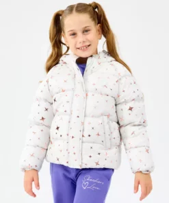 کاپشن پافر بزرگ دخترانه رنگ شیری برند Skechers - 981631862