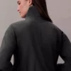کاپشن زنانه فیت معمولی یقه دار - مشکی برند Calvin Klein - 985424909