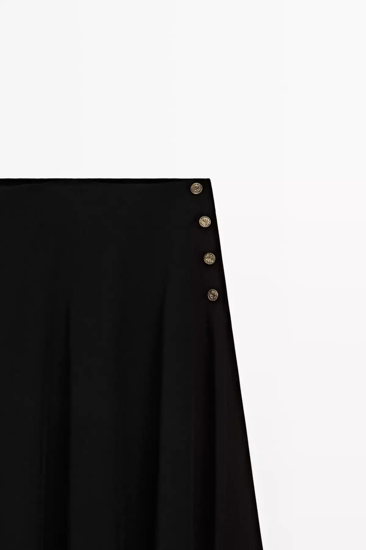 دامن A شکل بلند با جزئیات دکمهای برند Massimo Dutti - 984744503