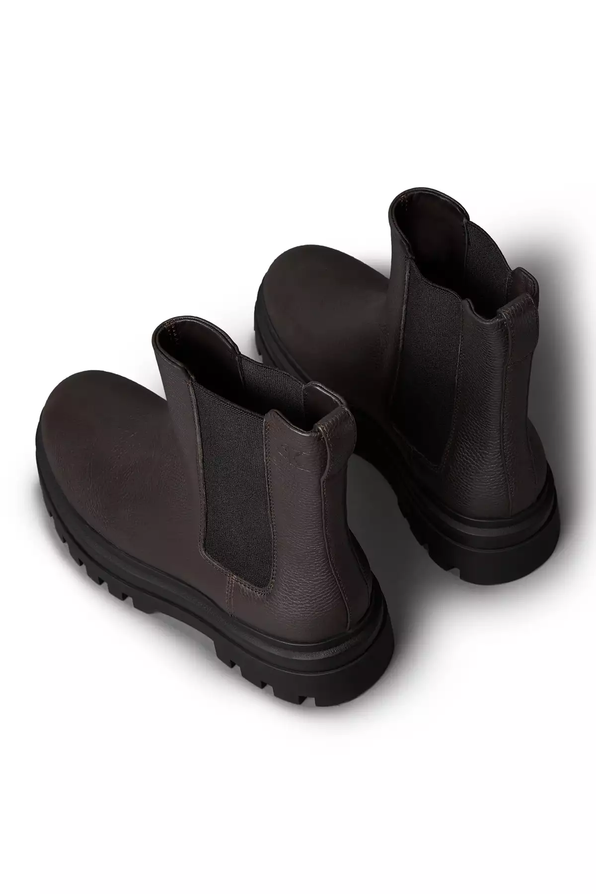 چکمه مردانه قهوهای تیره با طراحی چلسی - مدل لاغد برند Calvin Klein - 992521621