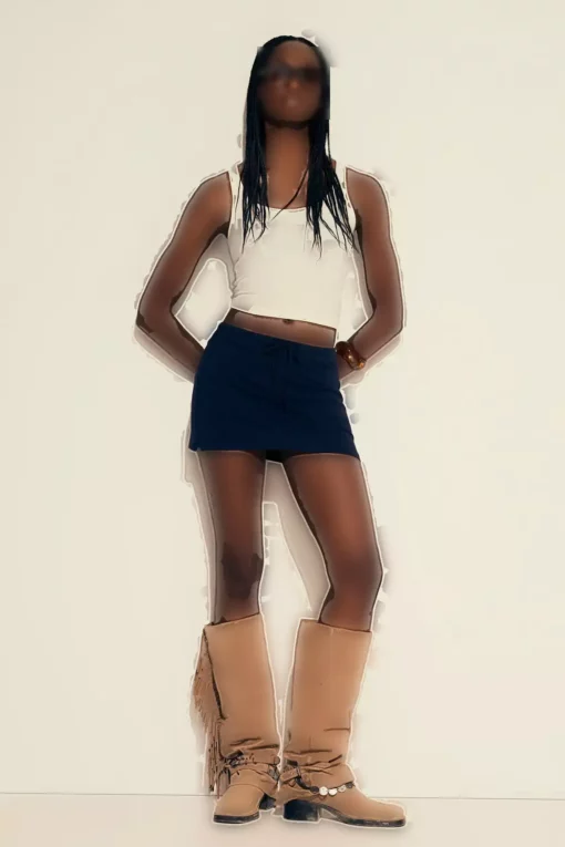 شورت دکمه‌ای با جزئیات کمربند برند Bershka - 941166379