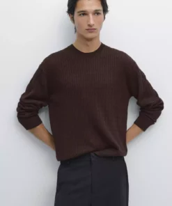 ژاکت بافتنی پلیسهای پنبهای برند Massimo Dutti - 977920618
