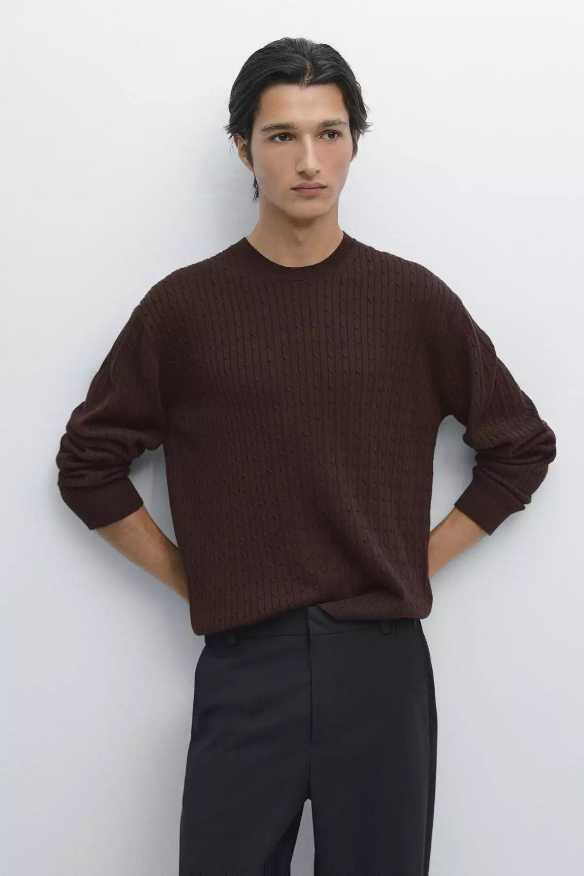 ژاکت بافتنی پلیسهای پنبهای برند Massimo Dutti - 977920618