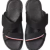 دمپایی مردانه آناتومیک تابان با رویه چرم طبیعی مشکی برند U.S. Polo Assn. - 863425171
