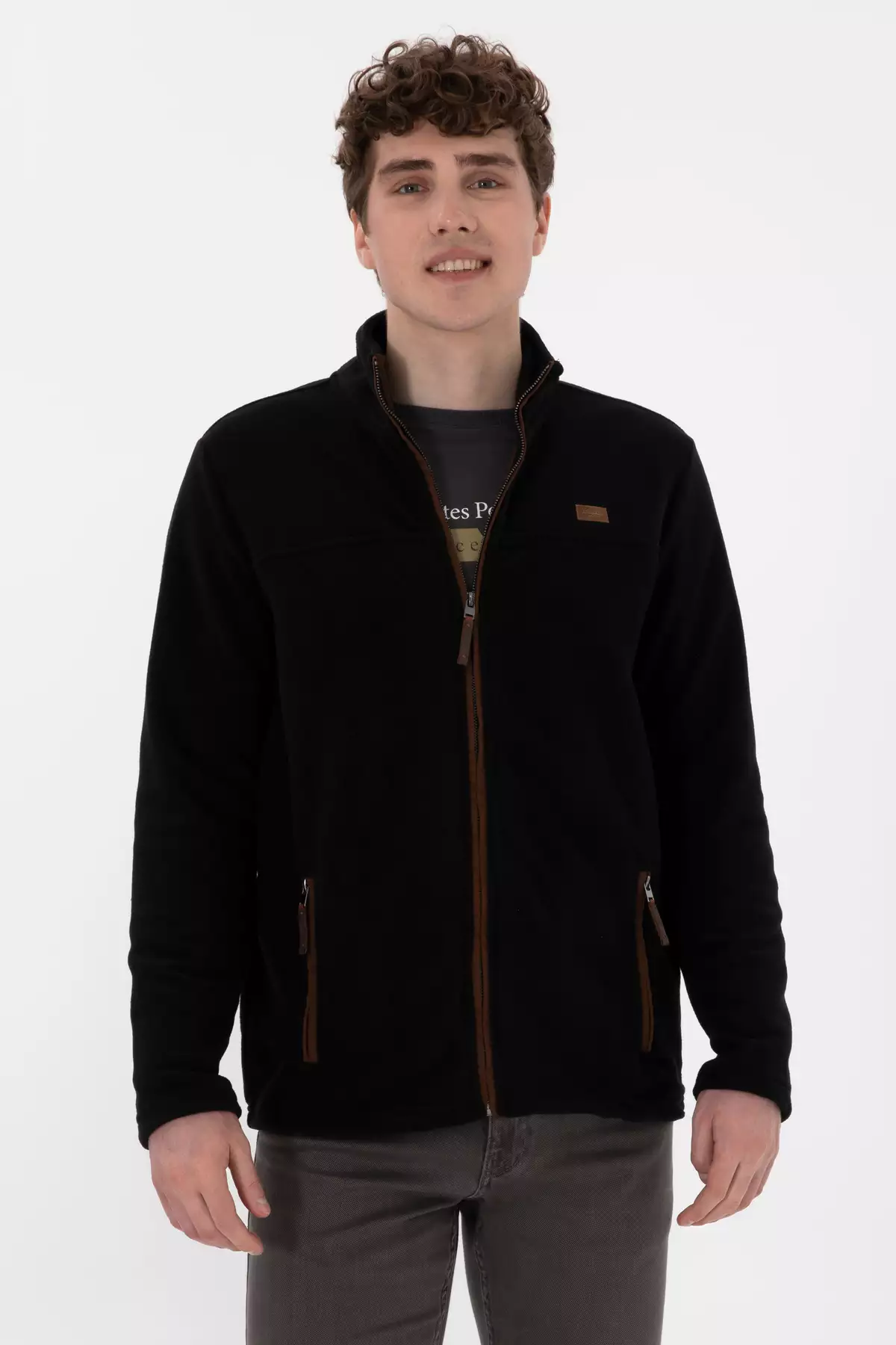 کازکت مردانه سیاه رنگ با بافت پشمی 50290594-VR046 برند U.S. Polo Assn. - 927790635