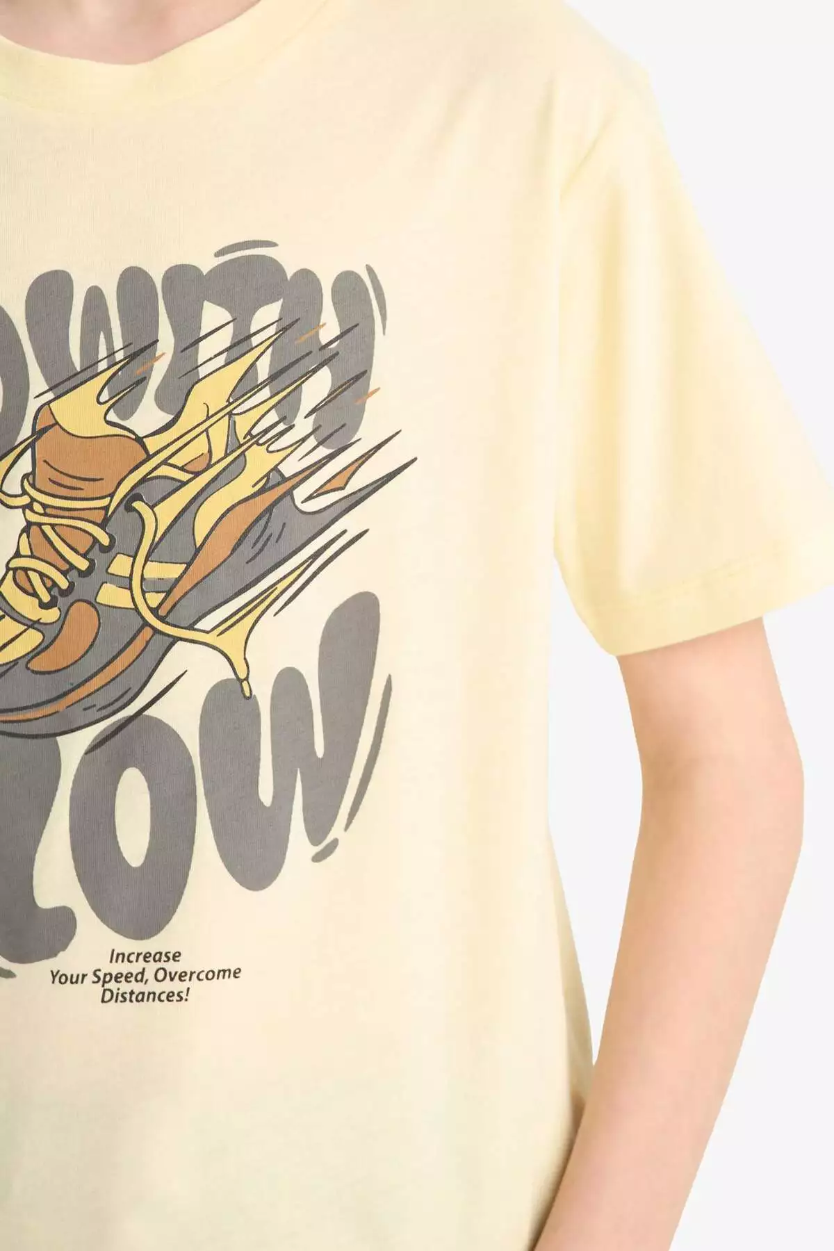 تیشرت آستین کوتاه یقه گرد با طرح چاپی برای پسران مدل E6312A825HS برند Defacto - 929272030