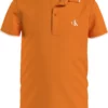 پ polo تی شرت مردانه نارنجی با طرح مونوگرام برند Calvin Klein - 984958595