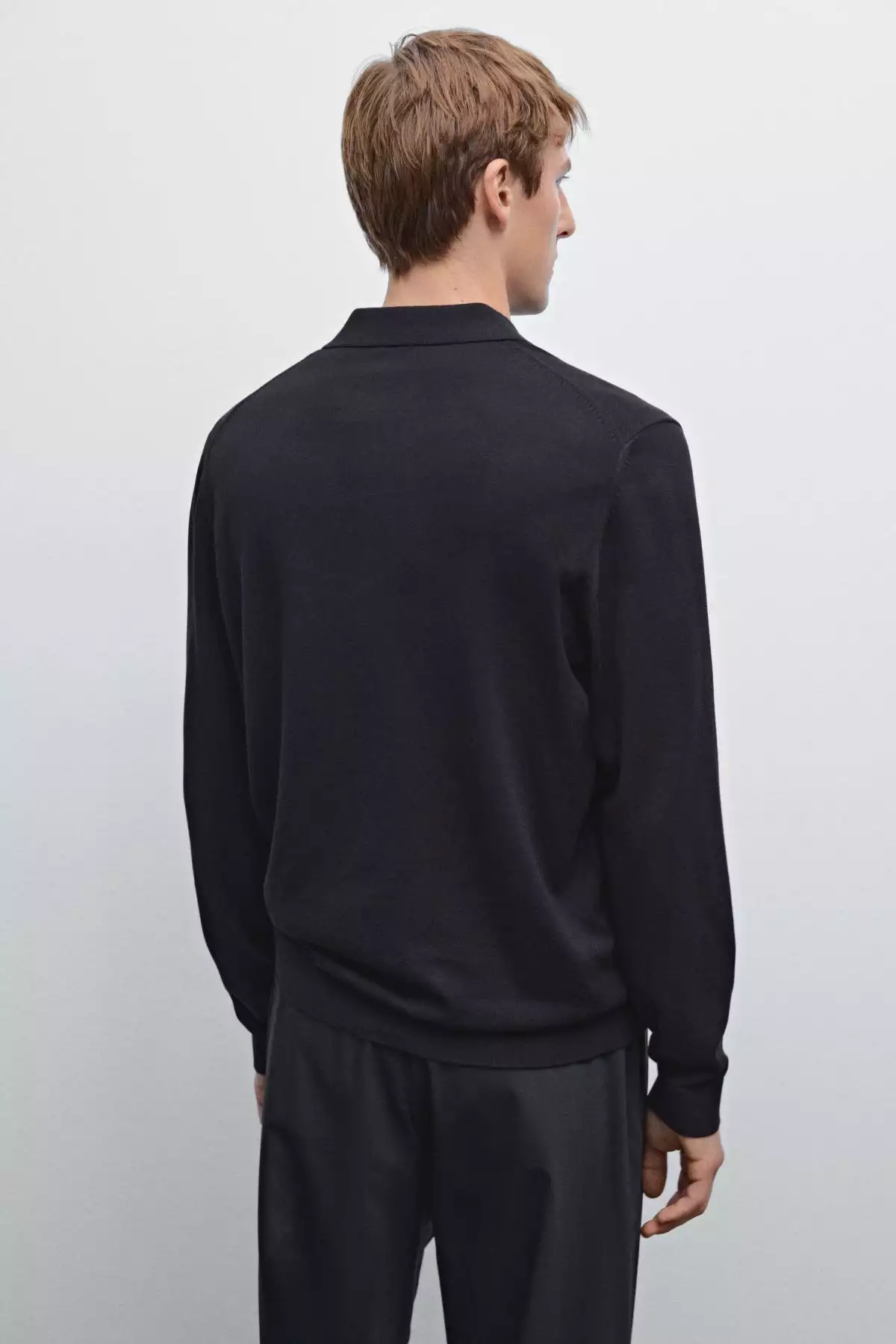 پلیور یقه پولو با زیپ برند Massimo Dutti - 962171015
