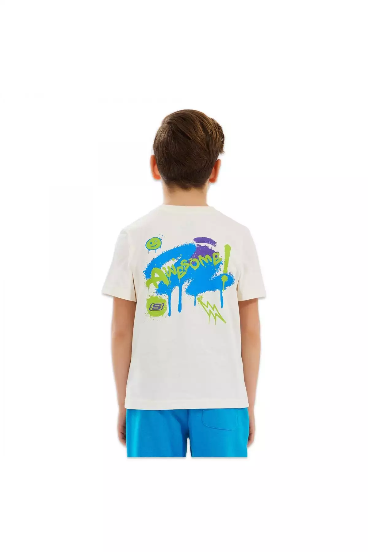 تیشرت گرافیکی سفید مردانه بچهگانه مدل Sk2510030 برند Skechers - 947436178