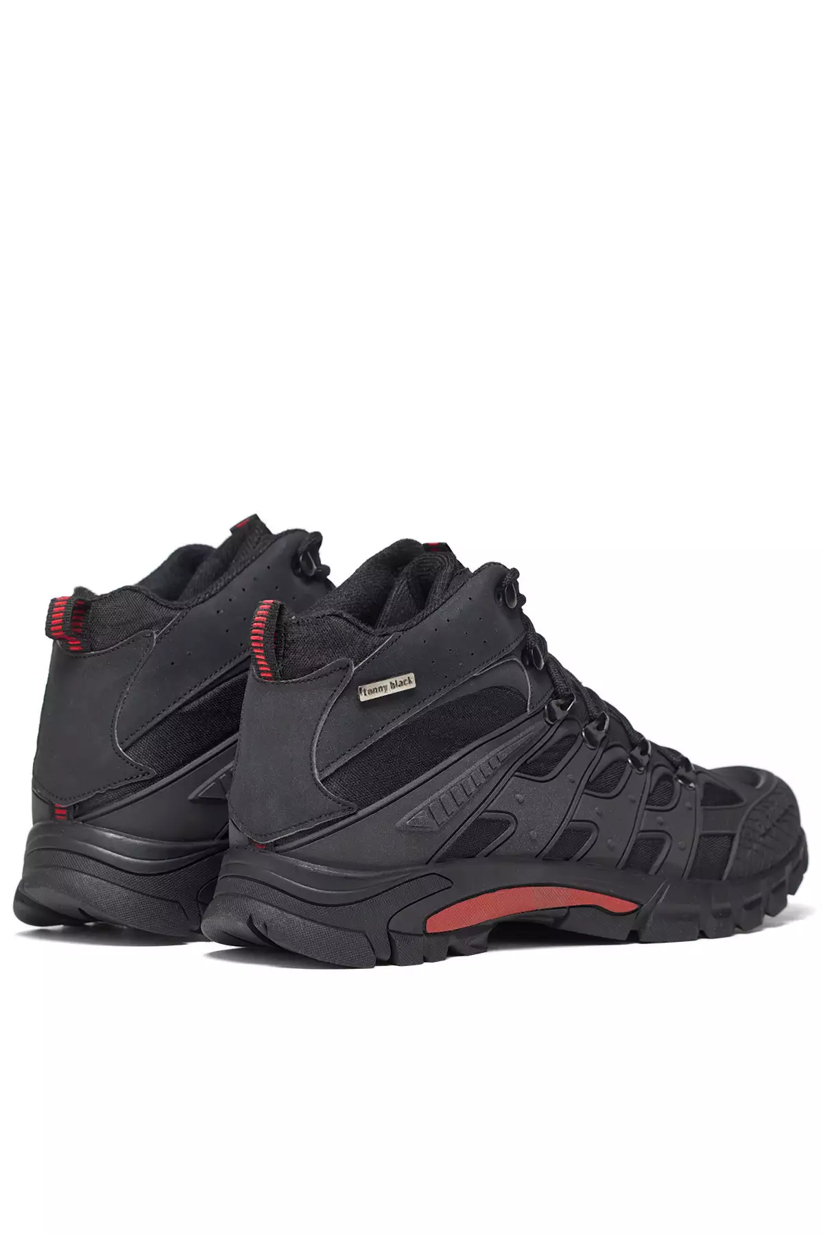 بوت داکتر مشکی و قرمز با طراحی راحت و قابلیت ضد آب برند Tonny Black - 797964677