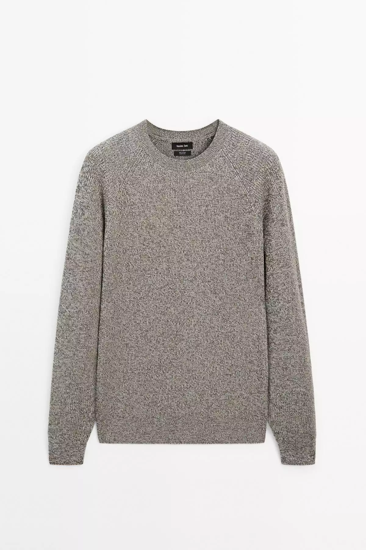 کاپشن با یقه گرد از جنس تریکو موچین برند Massimo Dutti - 963076533
