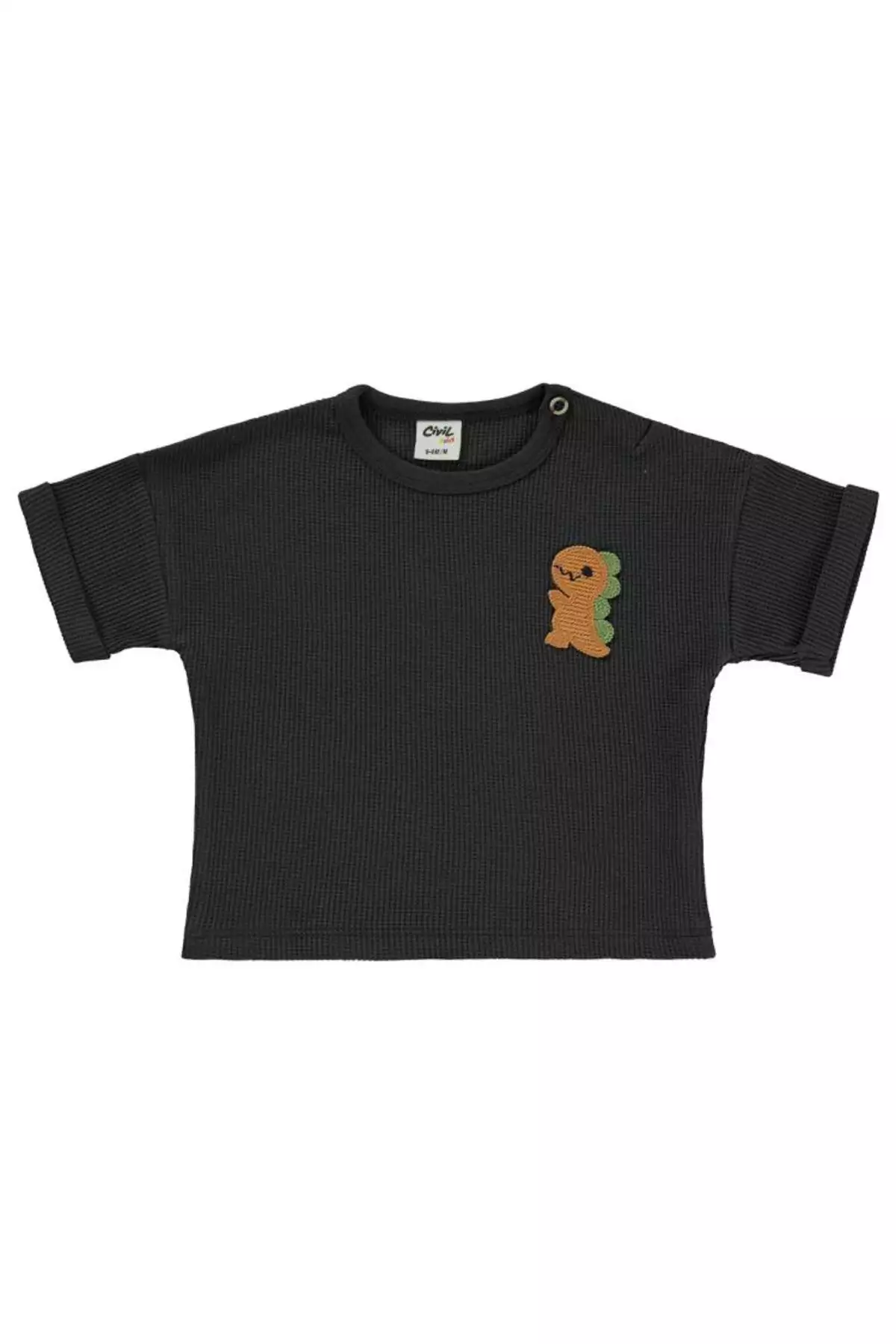 تیشرت نوزاد پسر 6-18 ماه رنگ خاکستری تیره برند Civil Baby - 919906905