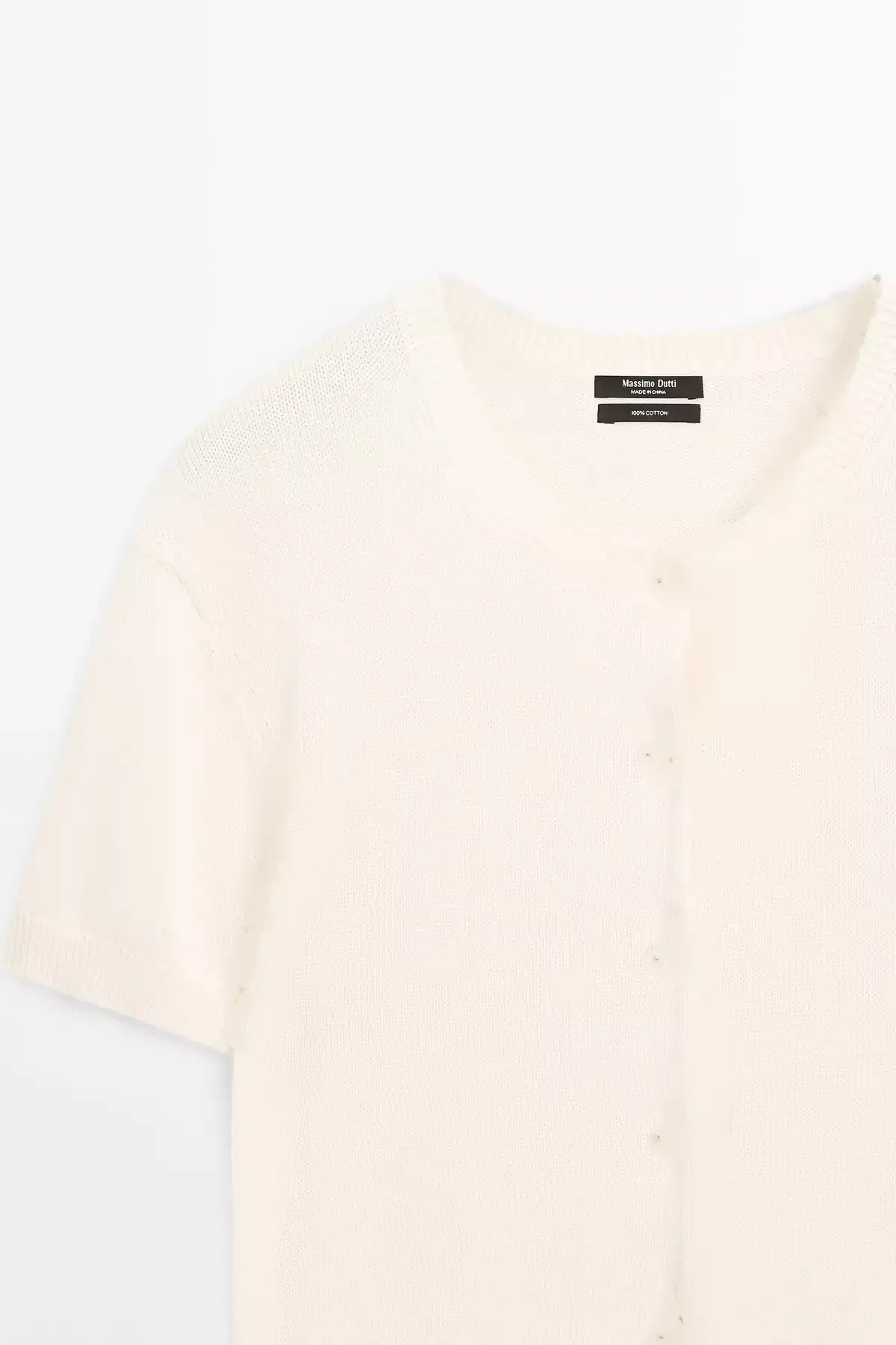 کوتاه آستین پشمی نازک بافتنی برند Massimo Dutti - 939063990