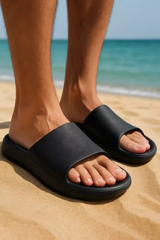 دمپایی روزمره پلاژ و استخر یونی‌سکس با کفی ضد لغزش مناسب منزل و حمام برند Shoebuo - 897886016