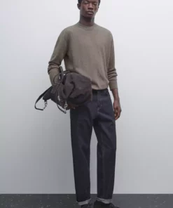 ژاکت با یقه دایرهای بافتنی برند Massimo Dutti - 977920169
