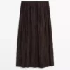 پلیس midi دامن برند Massimo Dutti - 966712702
