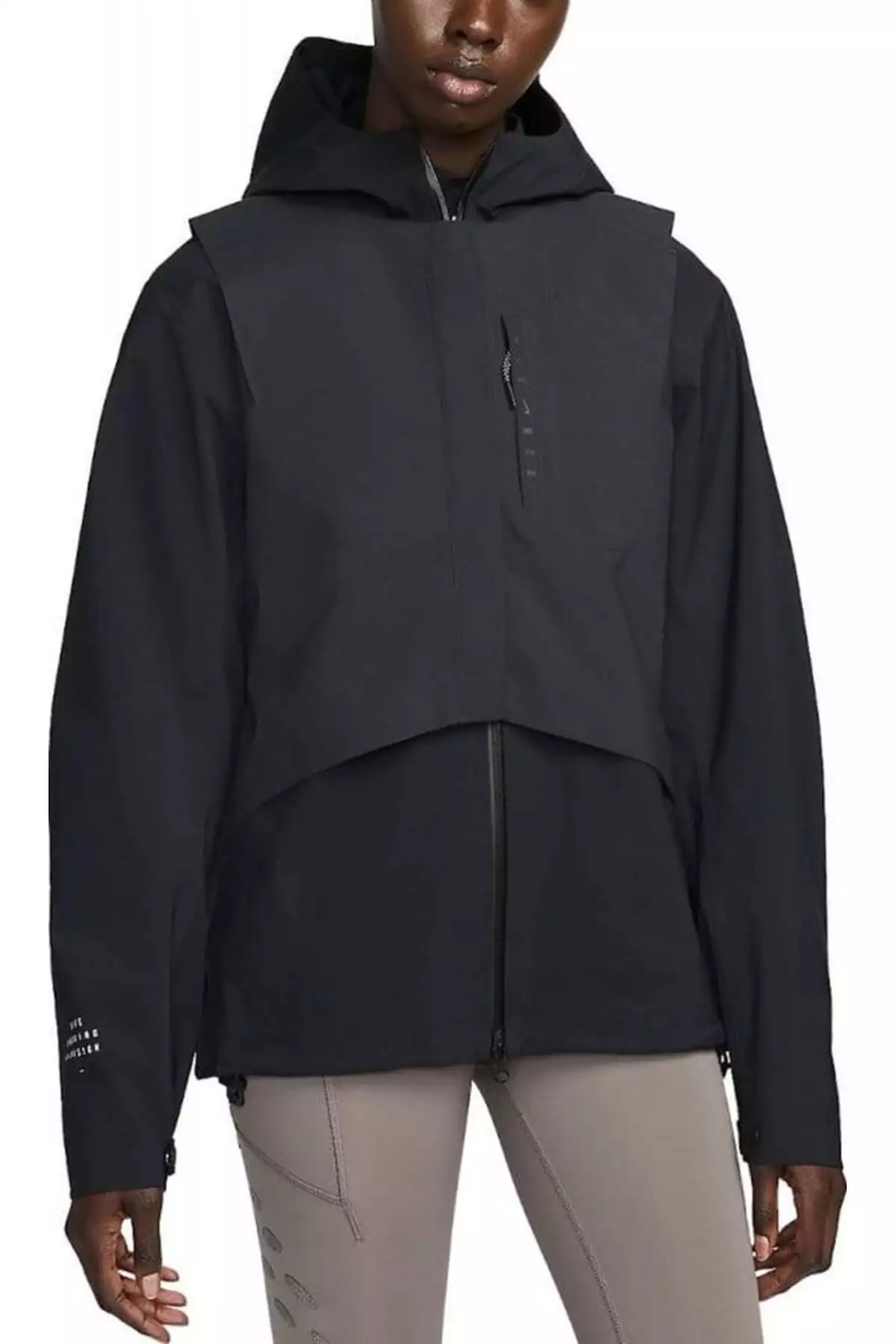 یقه کامل زنانه استورم فیت ران دیویژن - جلیقه - بارانی - بادگیر برند Nike - 816697169
