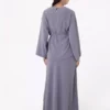 ست دو تکه تونیک و دامن با جزئیات بند دار - خاکستری برند Refka - 980958689