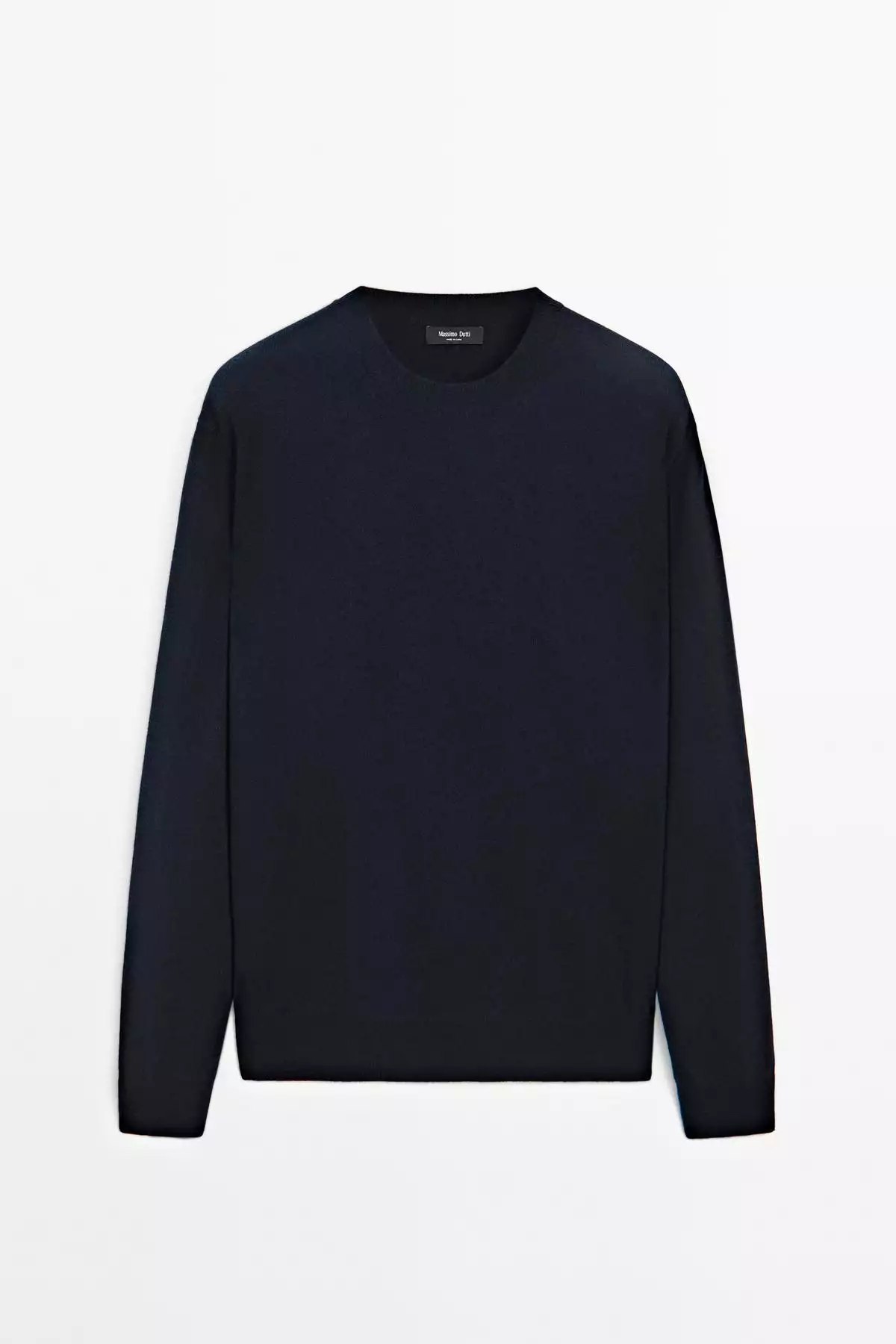 پلیور یقه گرد با ترکیب پشم یان برند Massimo Dutti - 967591031