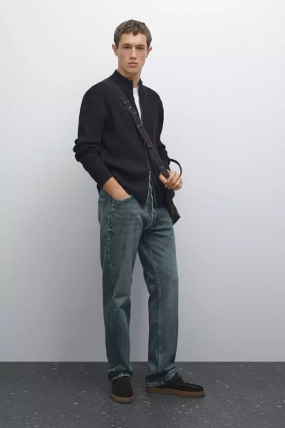 هُدُرِ کُتِری با زیپ و ساخته شده از ۱۰۰٪ پنبه برند Massimo Dutti - 966750594