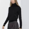 ژاکت پشمی یقه دیپ برند Massimo Dutti - 969501707