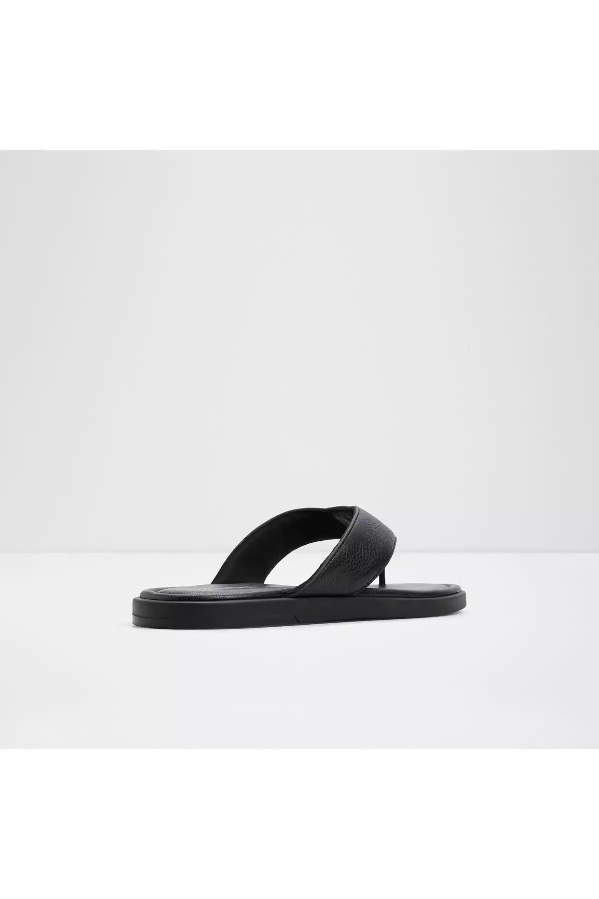 TAZZO - دمپایی مردانه از چرم طبیعی مشکی ساده برند Aldo - 922141974