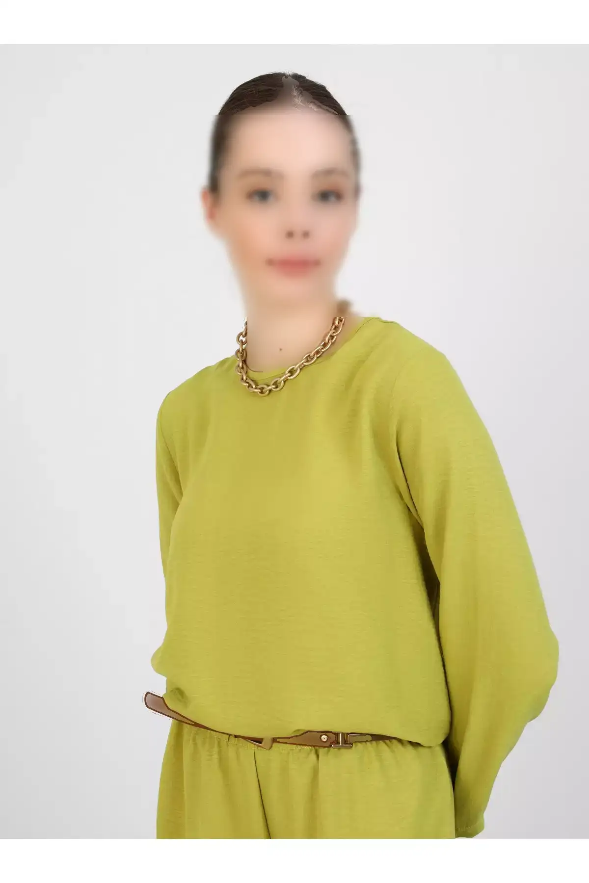 ست تونیک و شلوار بیسیک آئروبین - رنگ سبز زیتونی - برند رفکا برند Refka - 872280007