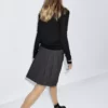 ژاکت پشمی یقه دیپ برند Massimo Dutti - 969501707