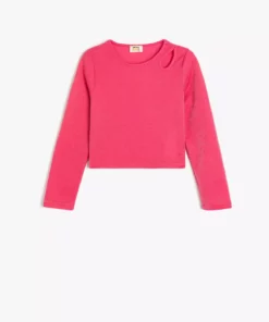 بلوز آستین بلند فیت تنگ یقه گرد برند Koton - 881422596