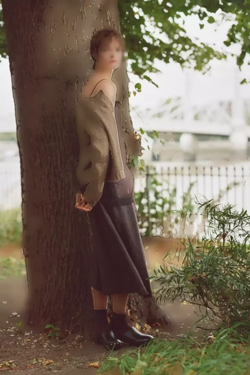دامن میدی چهارخانه برند Massimo Dutti - 995437437