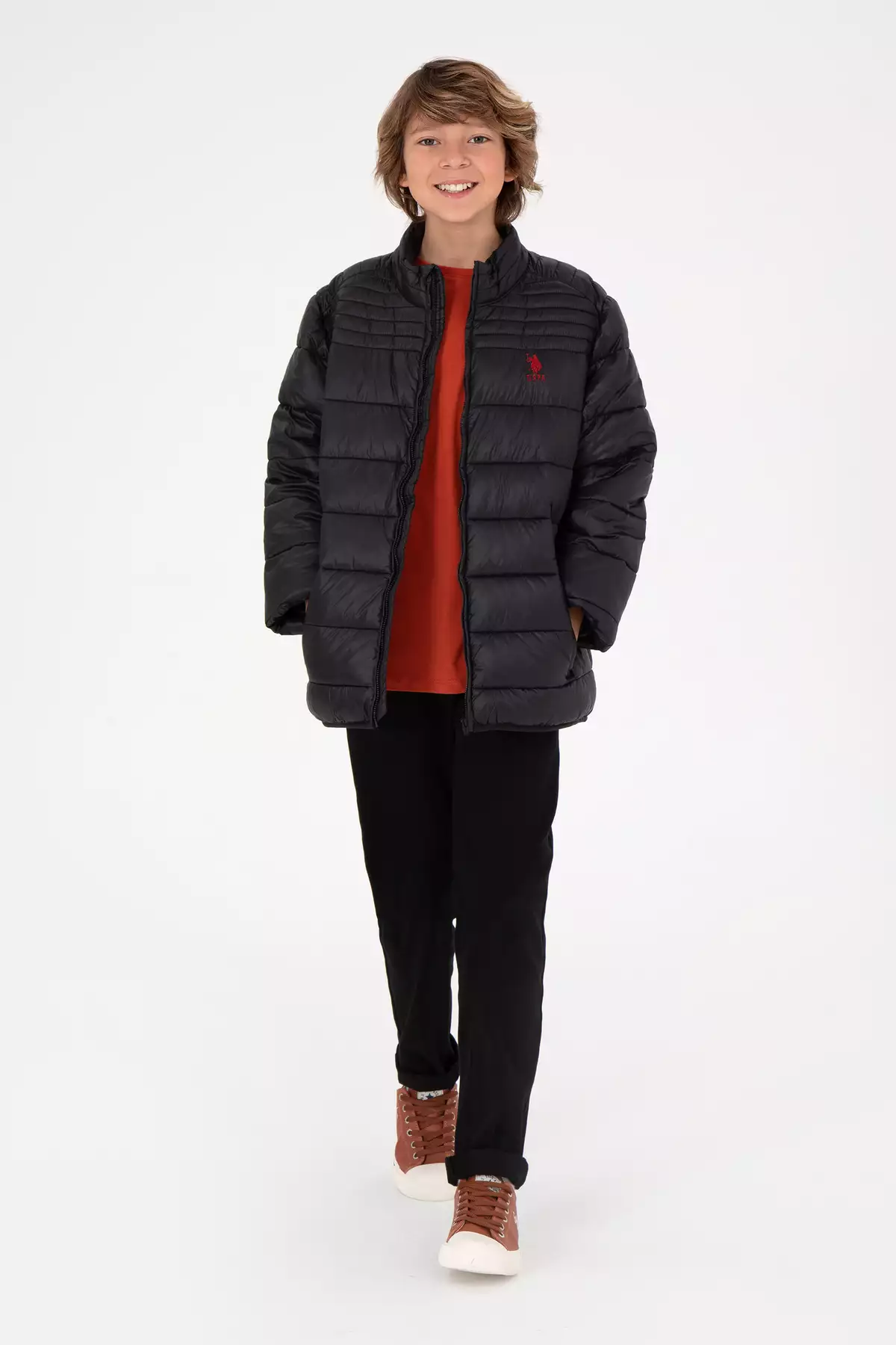 کاپشن سیاه پسرانه 50292884-VR046 برند U.S. Polo Assn. - 861381902