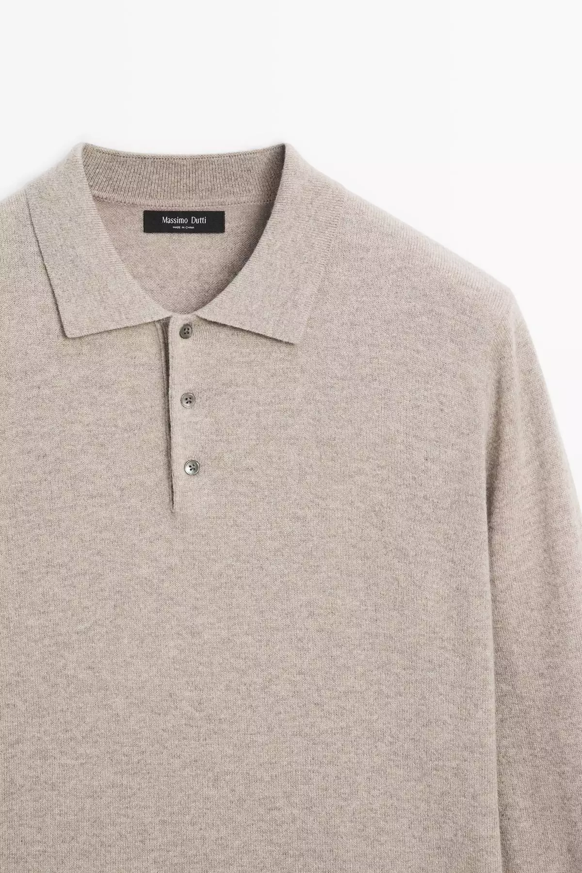پولوشرت با یخنی ترکیبی از پشم یخنی برند Massimo Dutti - 992191141