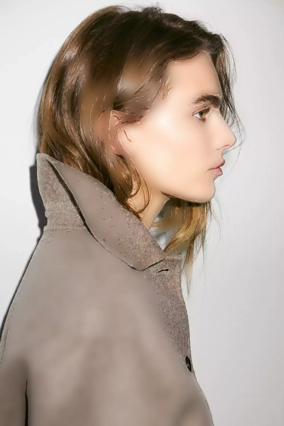 کوتاه پالتوی پشمی دکمهدار برند Massimo Dutti - 944522213