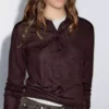 پلیور یقهدار بافتنی ۱۰۰% پشم برند Massimo Dutti - 984280804