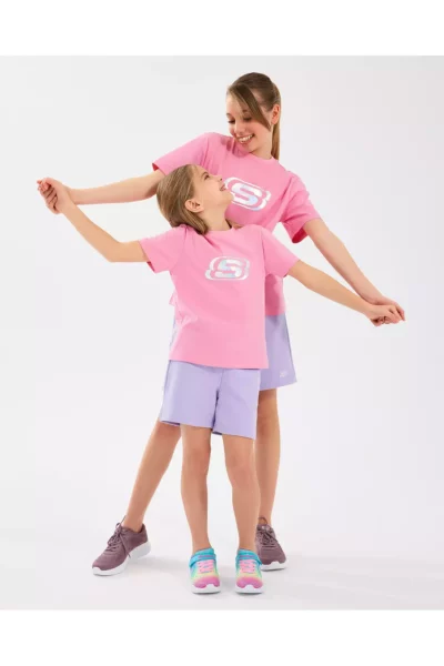 تی‌شرت اساسی بزرگ دخترانه، رنگ صورتی، کد SK232139-610 برند Skechers - 936514157